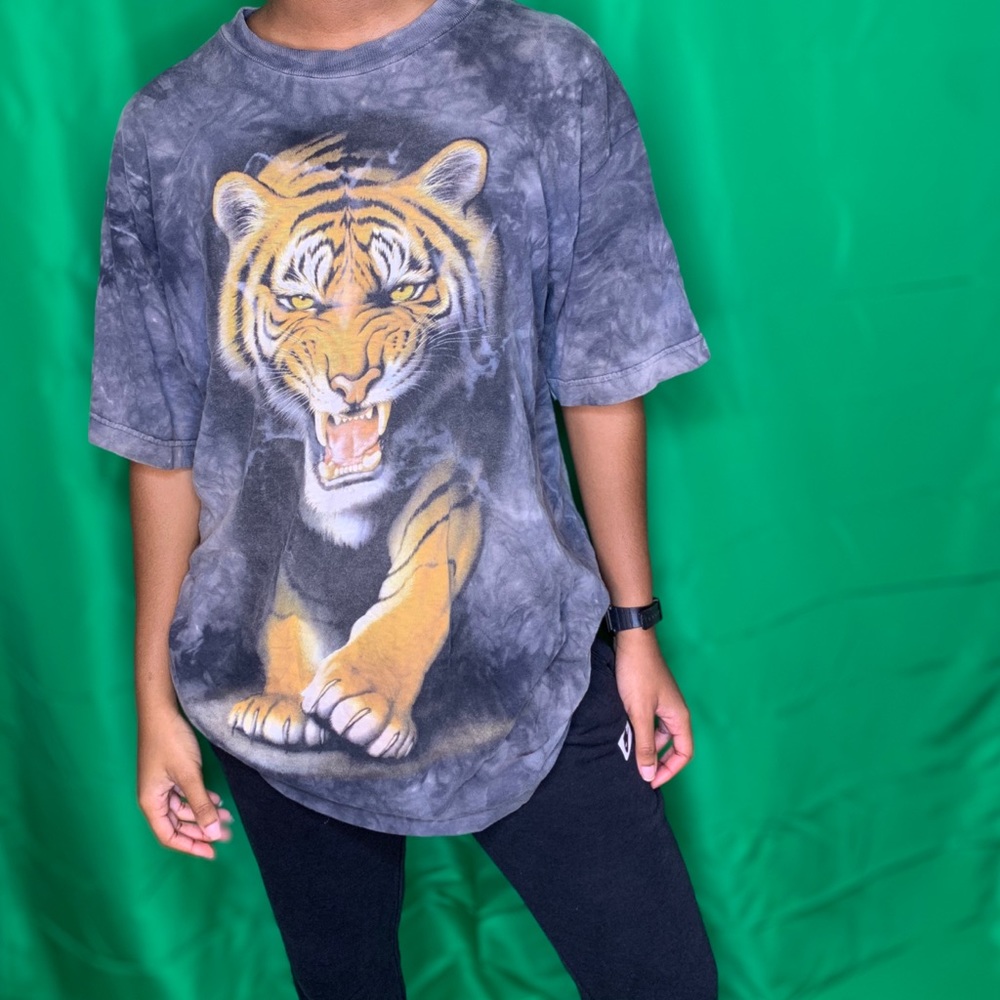 Tie dye Tiger Print Tee